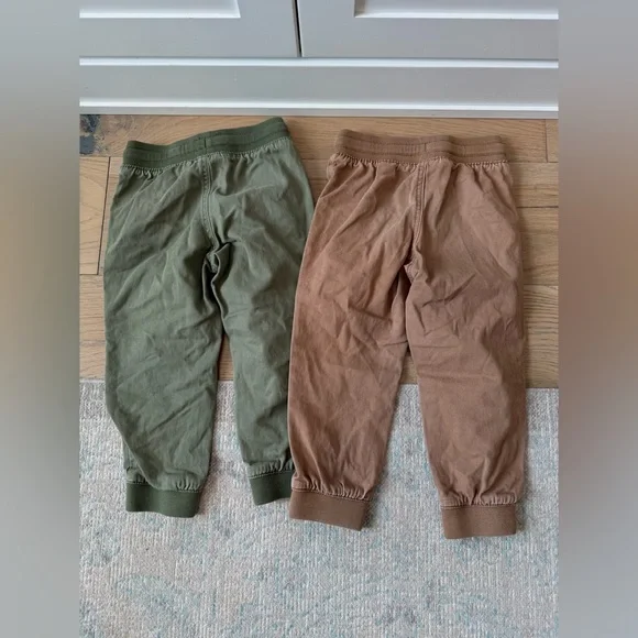 H&M Kids Olive and Chestnut Joggers Bundle - Picture 2 of 4